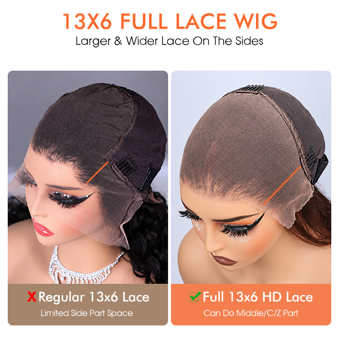 99j Burgundy Loose Body Wave Glueless 13x6 HD Lace Frontal Human Hair Wig 220% Density