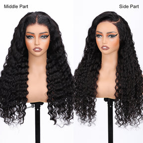 Pizazz Pull & Go Glueless Wig Deep Wave Ready To Go 13×6 HD Lace Human Hair Wig Put It On & Go