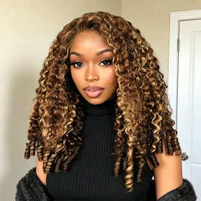 Burmese Curly 13×6 Wig With Spiral Curly Ends Invisi-Drawstring Pre-Everything Human Hair Wig