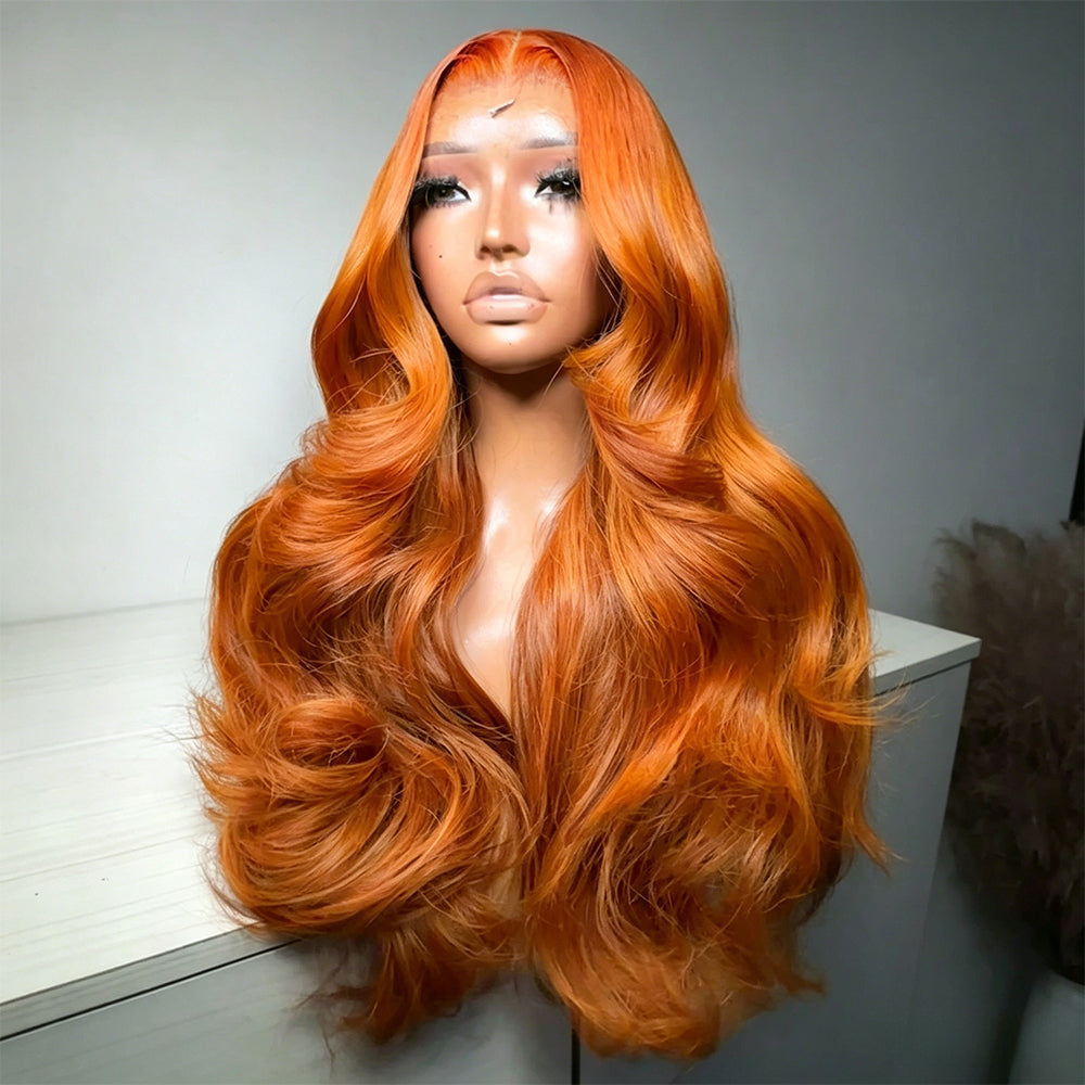 Ginger Lace Front Wigs Human Hair 13x6 HD Lace Wig with Pre-plucked Hairline