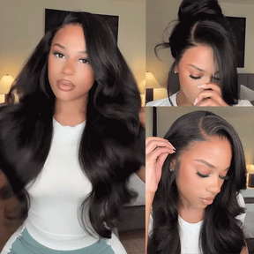 Body Wave Glueless Ear-to-ear 13x6 Frontal HD Lace Wig Human Hair Flexi-Fit Drawstring Cap