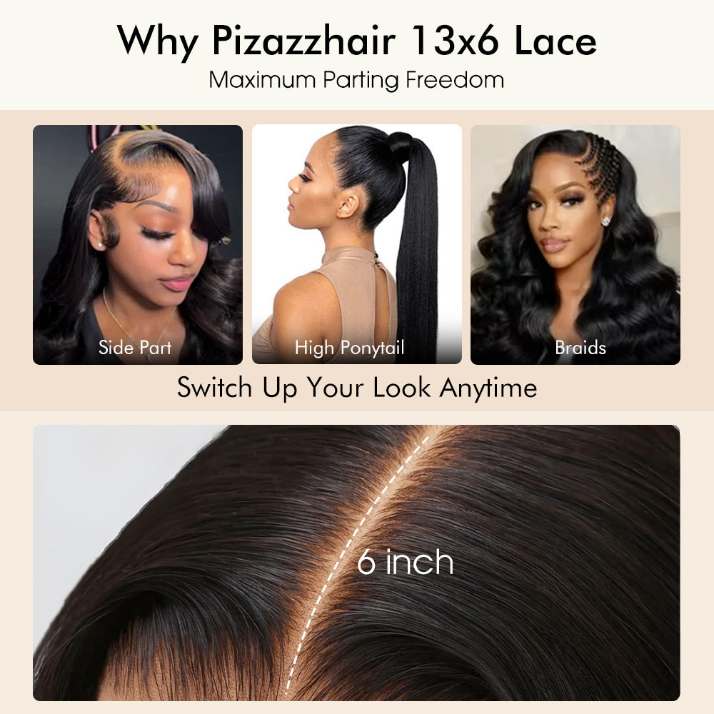 Chocolate Brown Body Wave 13x6 Full Lace Drawstring Wig 220% Density Pre Plucked