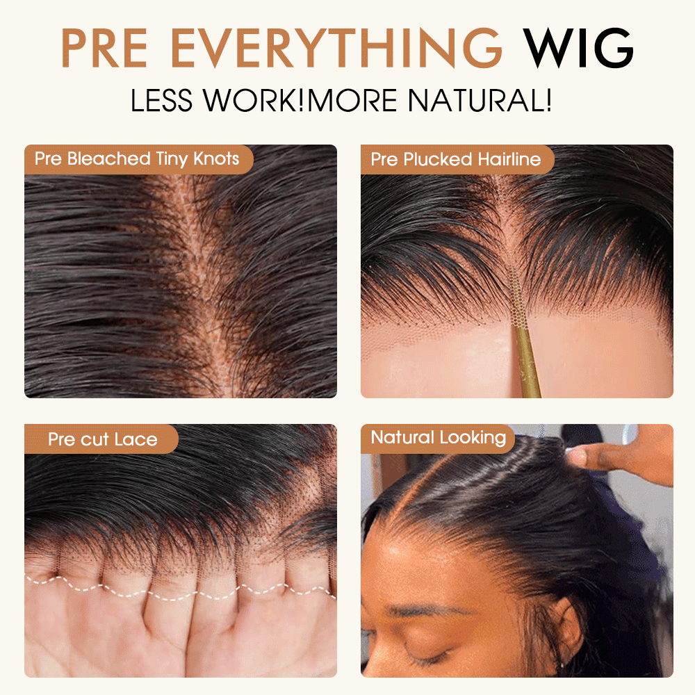 13x6 Full HD Invisible Lace Frontal Wigs Body Wave Human Hair Wigs Pre Plucked Natural Hairline
