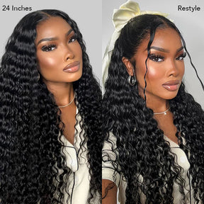 13x6 Full HD Lace Wigs Deep Wave Human Hair Parting Max Wigs Pre Plucked Natural Hairline