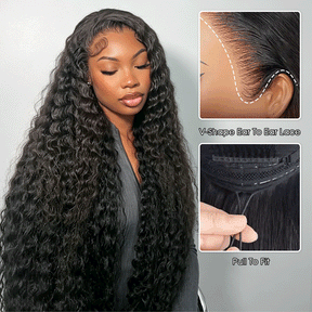 13x6 Full HD Lace Wigs Deep Wave Human Hair Parting Max Wigs Pre Plucked Natural Hairline