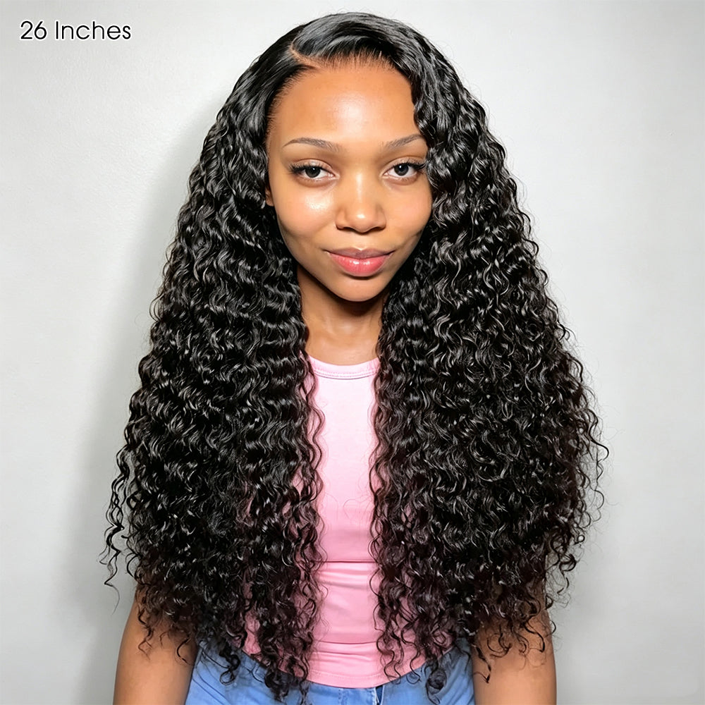 13x6 Full HD Lace Wigs Deep Wave Human Hair Parting Max Wigs Pre Plucked Natural Hairline