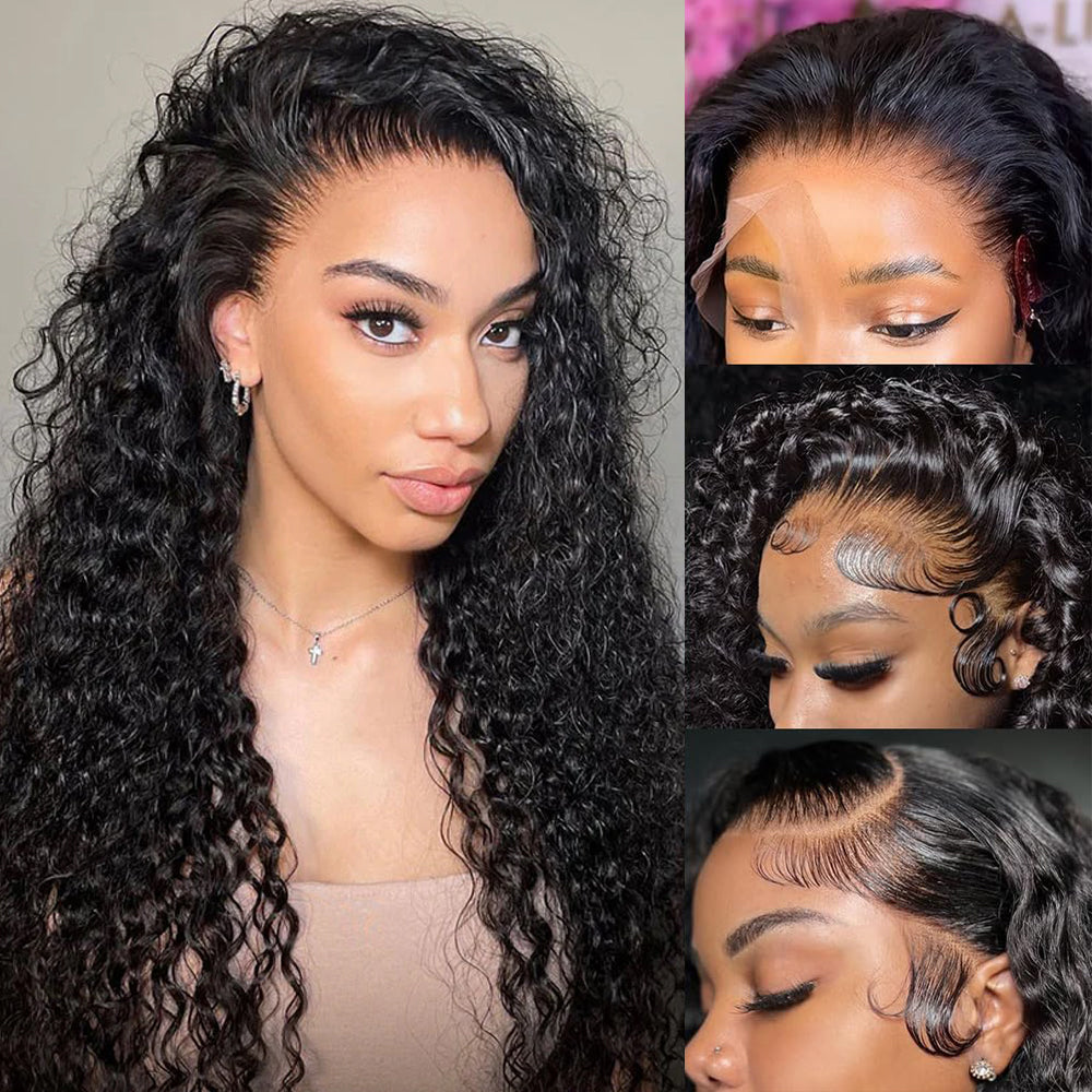 13x6 Full HD Lace Wigs Deep Wave Human Hair Parting Max Wigs Pre Plucked Natural Hairline