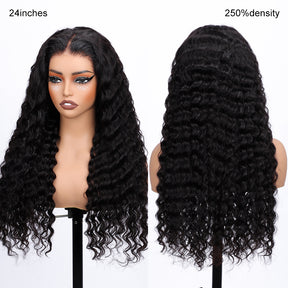 Pizazz Pull & Go Glueless Wig Deep Wave Ready To Go 13×6 HD Lace Human Hair Wig Put It On & Go