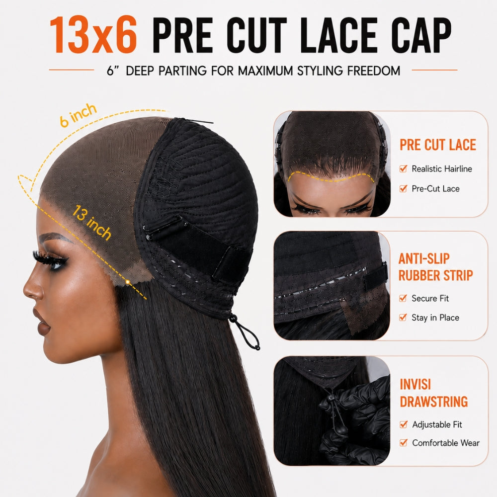 Bouncy Ocean Wave Bob Wig Glueless 8×5 13×4 HD Lace Front Wigs Human Hair 220% Density