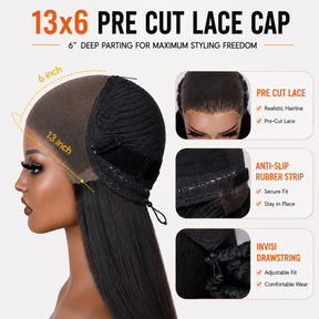 Bouncy Ocean Wave Bob Wig Glueless 8×5 13×4 HD Lace Front Wigs Human Hair 220% Density