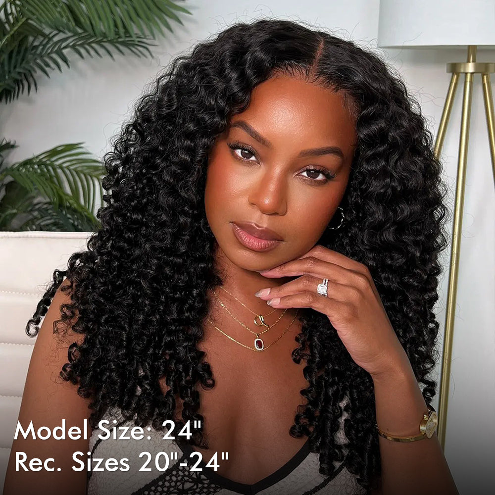 Burmese Curly 13×6 Wig With Spiral Curly Ends Invisi-Drawstring Pre-Everything Human Hair Wig