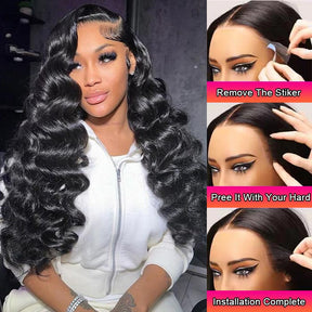 8x5 & 13x4 HD Lace Wigs with Natural Hairline Invisible Knots Loose Wave Pre Everything Wig with Ear Tapes