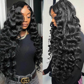 8x5 & 13x4 HD Lace Wigs with Natural Hairline Invisible Knots Loose Wave Pre Everything Wig with Ear Tapes