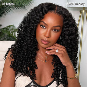 Pizazz Hair Burmese Curly Glueless 13x6 HD Lace Front Wear Go Wig With Flexible Fit Drawstring Human Hair Wig