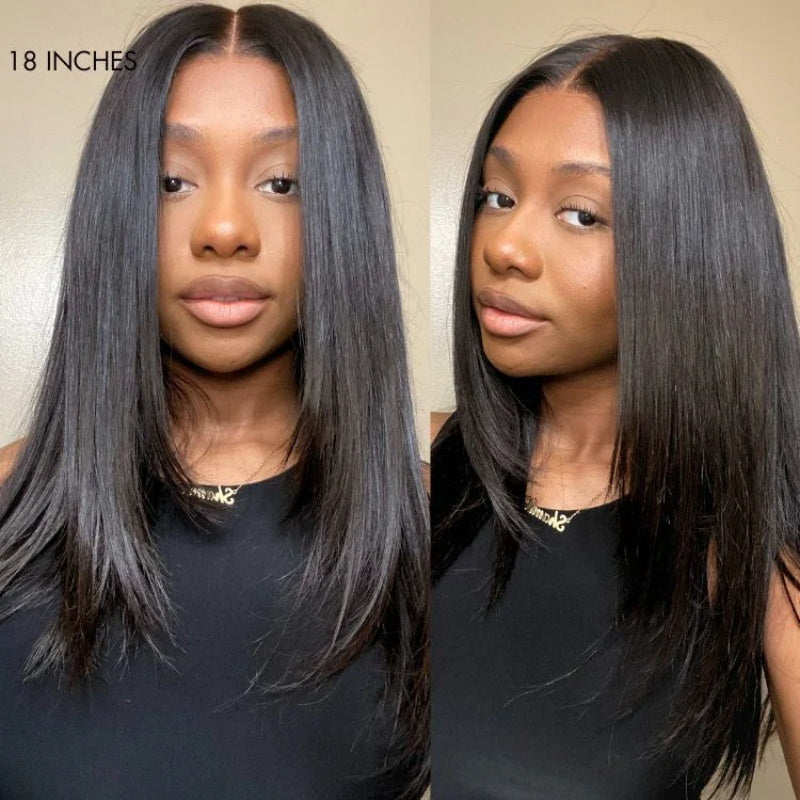 Layered Cut HD Lace Front Wig Straight Human Hair Wig