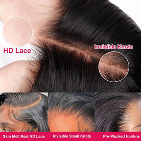 8x5 & 13x4 HD Lace Wigs with Natural Hairline Invisible Knots Loose Wave Pre Everything Wig with Ear Tapes
