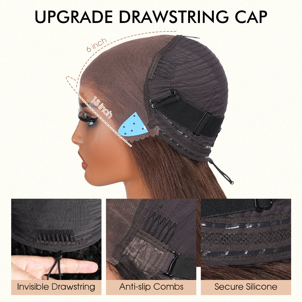 Burmese Curly 13×6 Wig With Spiral Curly Ends Invisi-Drawstring Pre-Everything Human Hair Wig