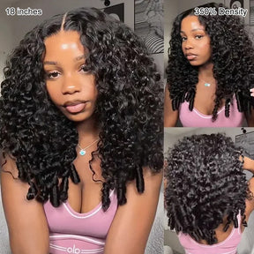 Pizazz Hair Burmese Curly Glueless 13x6 HD Lace Front Wear Go Wig With Flexible Fit Drawstring Human Hair Wig