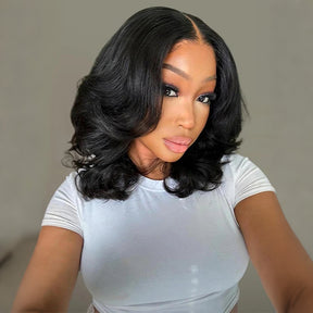 2 Wigs Set | 5x5 HD Lace 3D Body Wave Bob Wig & Layered Blowout 99J Burgundy Sleek Bob Machine Made Wig