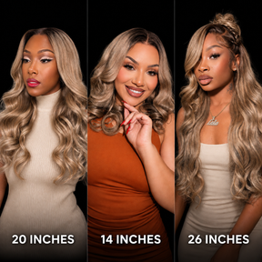 Ash Blonde Mixed Dirty Blonde  With Dark Roots 13x6 HD Glueless Human Hair Wigs 220% Density