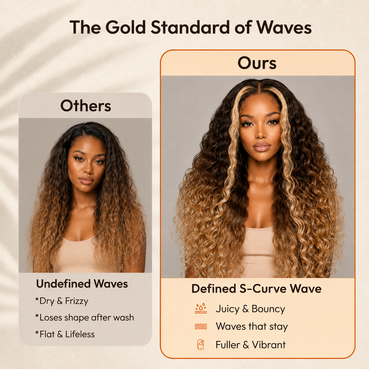 Glueless Ombre Brown To Blonde Highlight Deep Wave Lace Front Wig | 220 Density Pre Plucked Human Hair For Women
