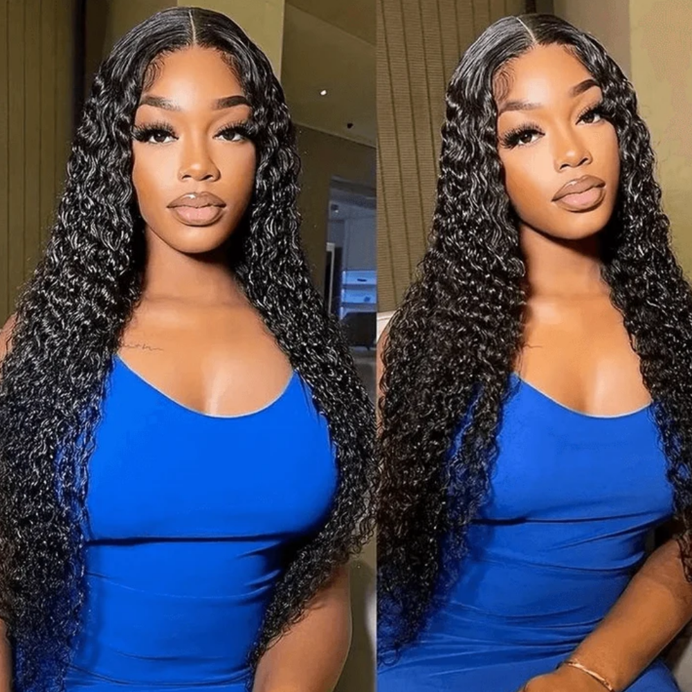 13x6 Full HD Invisible Lace Frontal Wigs Jerry Curly Human Hair Wigs Pre Plucked Natural Hairline
