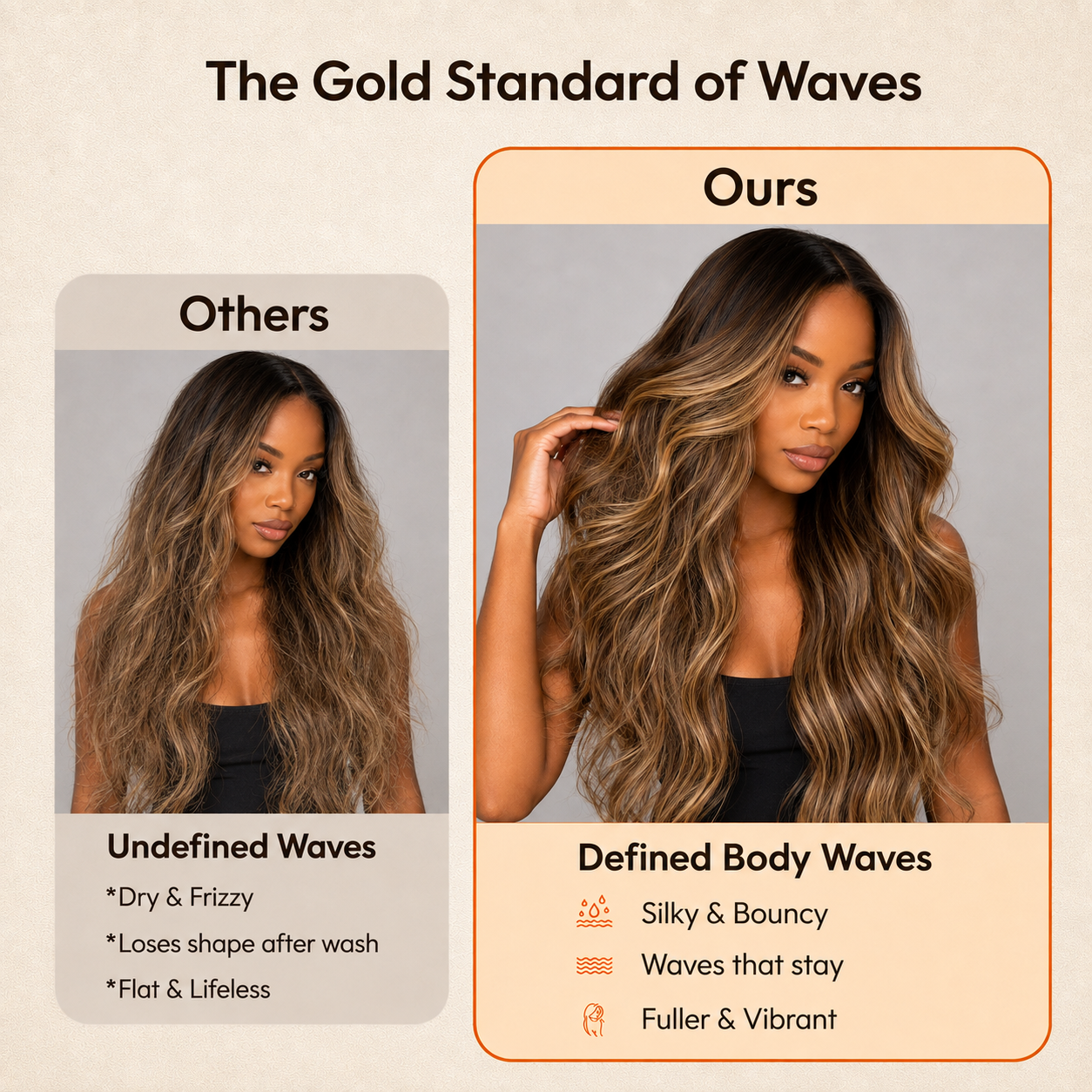 Honey Blonde Mix Brown Highlight Body Wave Glueless 13x4 HD Transparent Lace Front Human Hair Wig Pre‑Plucked Pre‑Cut Lace