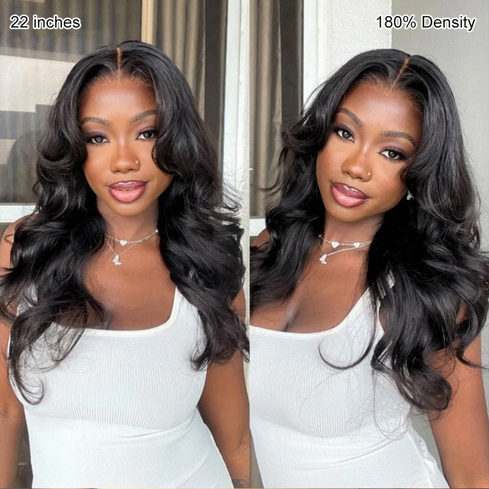 Pull Go 13x6 Full Glueless Wig Transparent Lace Front Wigs Body Wave Natural Black Flash Sale  Pizazz Hair
