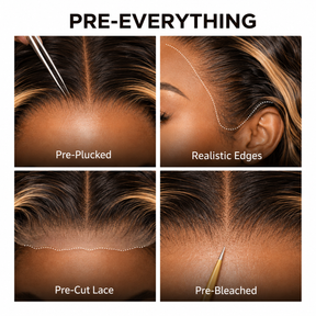 Glueless Ombre Brown To Blonde Highlight Deep Wave Lace Front Wig | 220 Density Pre Plucked Human Hair For Women