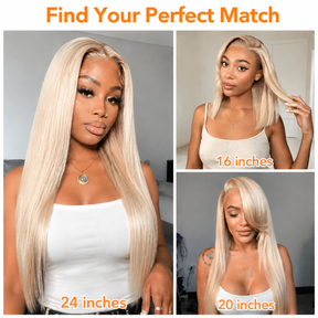 P18/613 Highlights Wig Straight HD Lace Front 13x6 Glueless Pre Plucked Natural Hairline