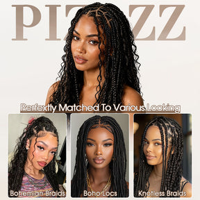 #4 Brown Burmese Curly Crochet Human Hair - Lightweight Seamless Blend