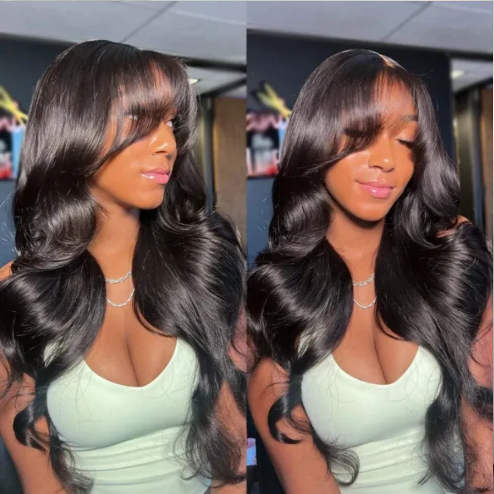 Body Wave Glueless Ear-to-ear 13x6 Frontal HD Lace Wig Human Hair Flexi-Fit Drawstring Cap