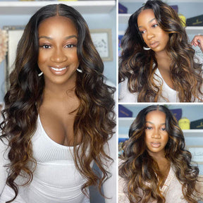 Balayage 1B/30 Highlight Body Wave Wig 8x5 13x6 Pre-everything Glueless HD Lace Wigs