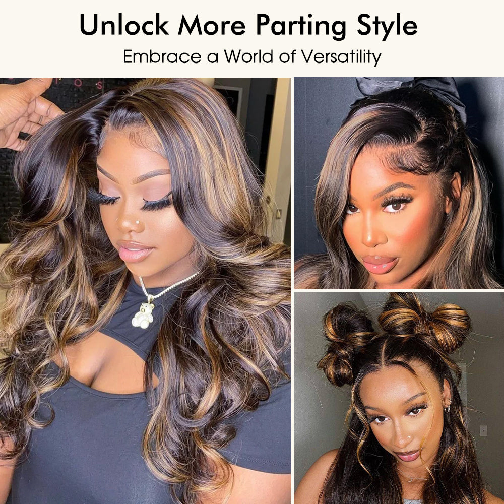 Balayage 1B/30 Highlight Body Wave Wig 8x5 13x6 Pre-everything Glueless HD Lace Wigs