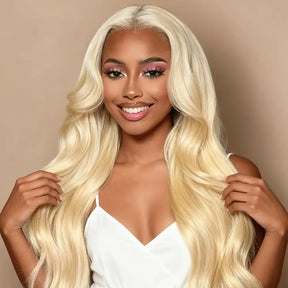 613 Blonde Glueless Pre Cut HD Lace Body Wave Real Human Hair Wig