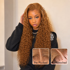 Beyonce Hair 13x6 Pre Everything Lace Front Honey Blonde #27 Color Deep Wave Wig Human Hair 220% Density