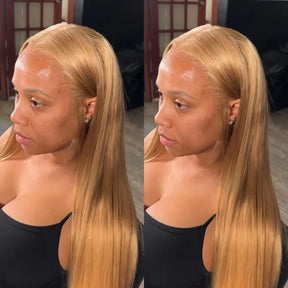 Honey Blonde Body Wave Wig 13x6 HD Lace Frontal Wig 220% Density
