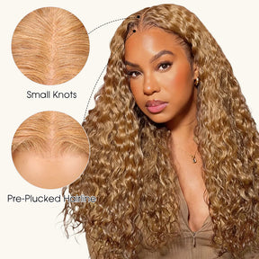 #27 Honey Blonde Water Wave 13x6 Pre Everything Lace Wig