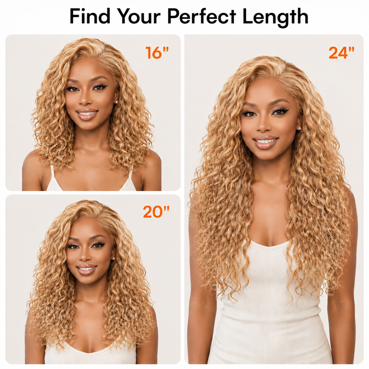 #27 Honey Blonde Water Wave 13x6 Pre Everything Lace Wig