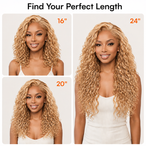 #27 Honey Blonde Water Wave 13x6 Pre Everything Lace Wig