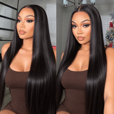 Melted HD Lace Straight Human Hair Wigs Glueless 13x6 Lace Frontal Wig for Beginners Pre Cut Lace
