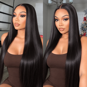 Melted HD Lace Straight Human Hair Wigs Glueless 13x6 Lace Frontal Wig for Beginners Pre Cut Lace
