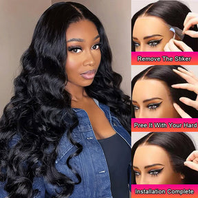 Pre Everyting 13x6 Glueless Lace Wigs Bleached Knots Pre Cut HD Lace Wigs Real Human Hair Wig Body Wave Undetectable