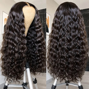 5x5 HD Lace Super Double Drawn Hair Deep Wave Human Hair Wigs Thick Look 350% Density