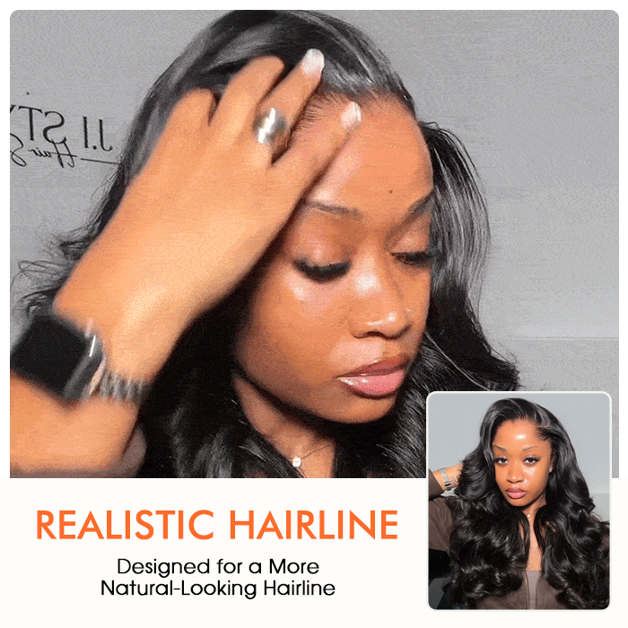 360 HD Lace Frontal Body Wave 220% Density Human Hair Wig with Bleached Knots & Invisi Strap Snug Fit