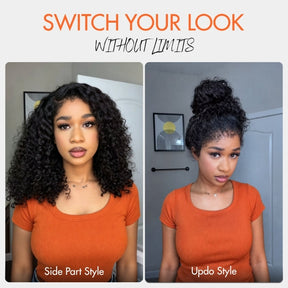 4C Curly Edges 360 HD Lace Frontal 220%/250% Density Jerry Curly Wig Invisible Strap Bleached Knots Pre Cut Lace Glueless