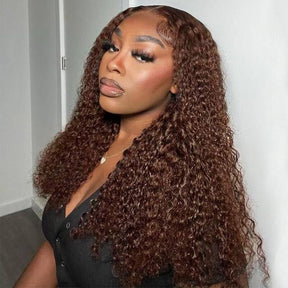 360 Lace Wig  Chocolate Brown invisible Strap Adjustable
