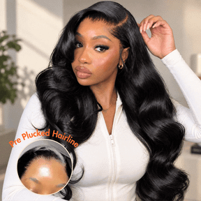 360 HD Lace Frontal Body Wave 220% Density Human Hair Wig with Bleached Knots & Invisi Strap Snug Fit