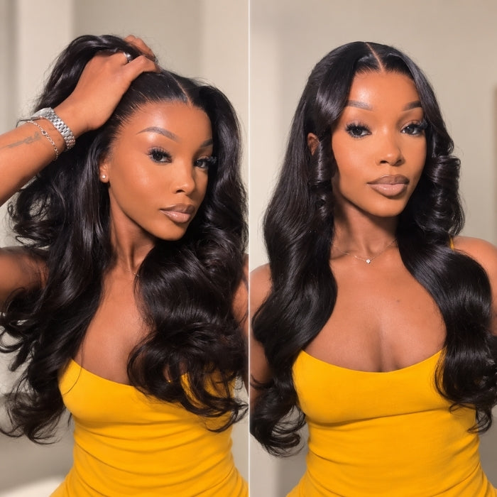 360 HD Lace Frontal Body Wave 220% Density Human Hair Wig with Bleached Knots & Invisi Strap Snug Fit
