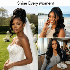 360 HD Lace Frontal Body Wave 220% Density Human Hair Wig with Bleached Knots & Invisi Strap Snug Fit